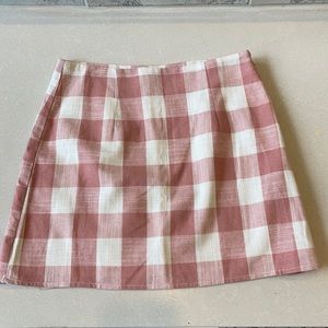Forever 21 pink plaid skirt